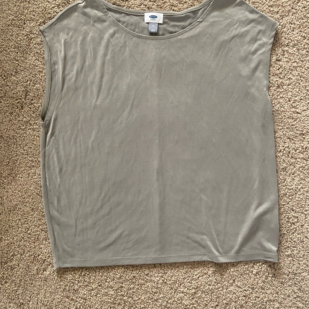 Old Navy Green Cap Sleeve Shirt